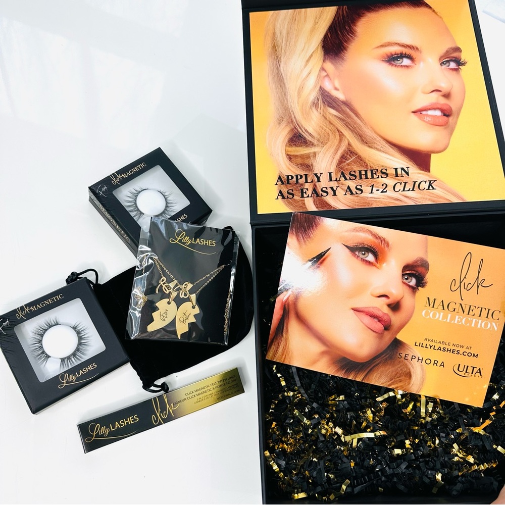 🌟SOLD 🌟🌟LILLY LASHES click MAGNETIC 3D faux mink lashes - Picture 1 of 7